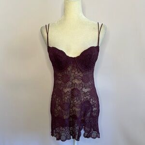 Victoria’s Secret Lace Chemise in Deep Purple